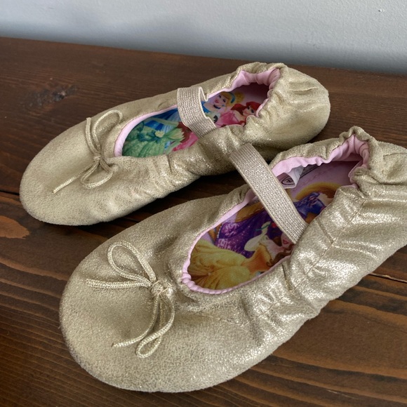SOLD H&M Ballet Slippers, Girls 11/12, Metallic Gold - Picture 4 of 4